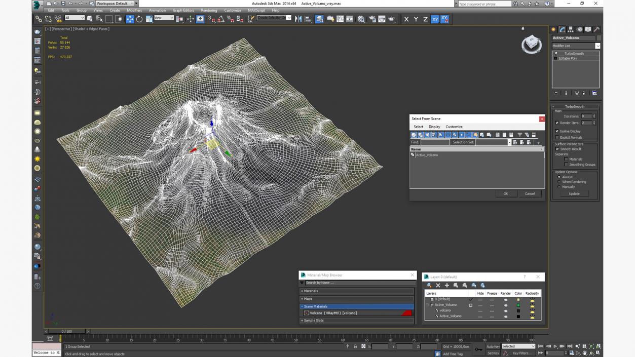 Active Volcano 3D model