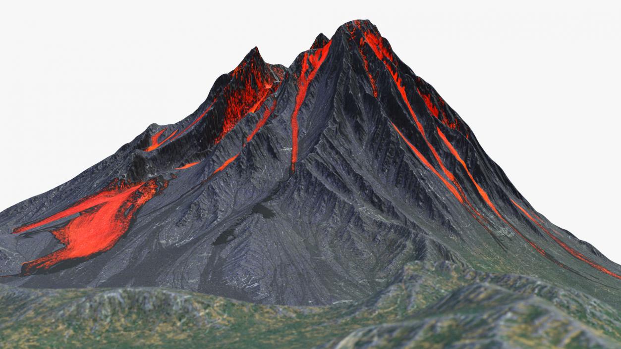 Active Volcano 3D model