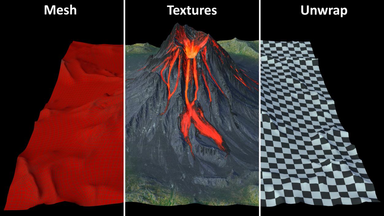 Active Volcano 3D model