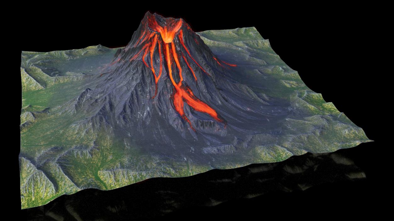 Active Volcano 3D model