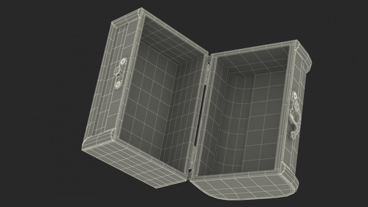 3D Empty Treasure Box model