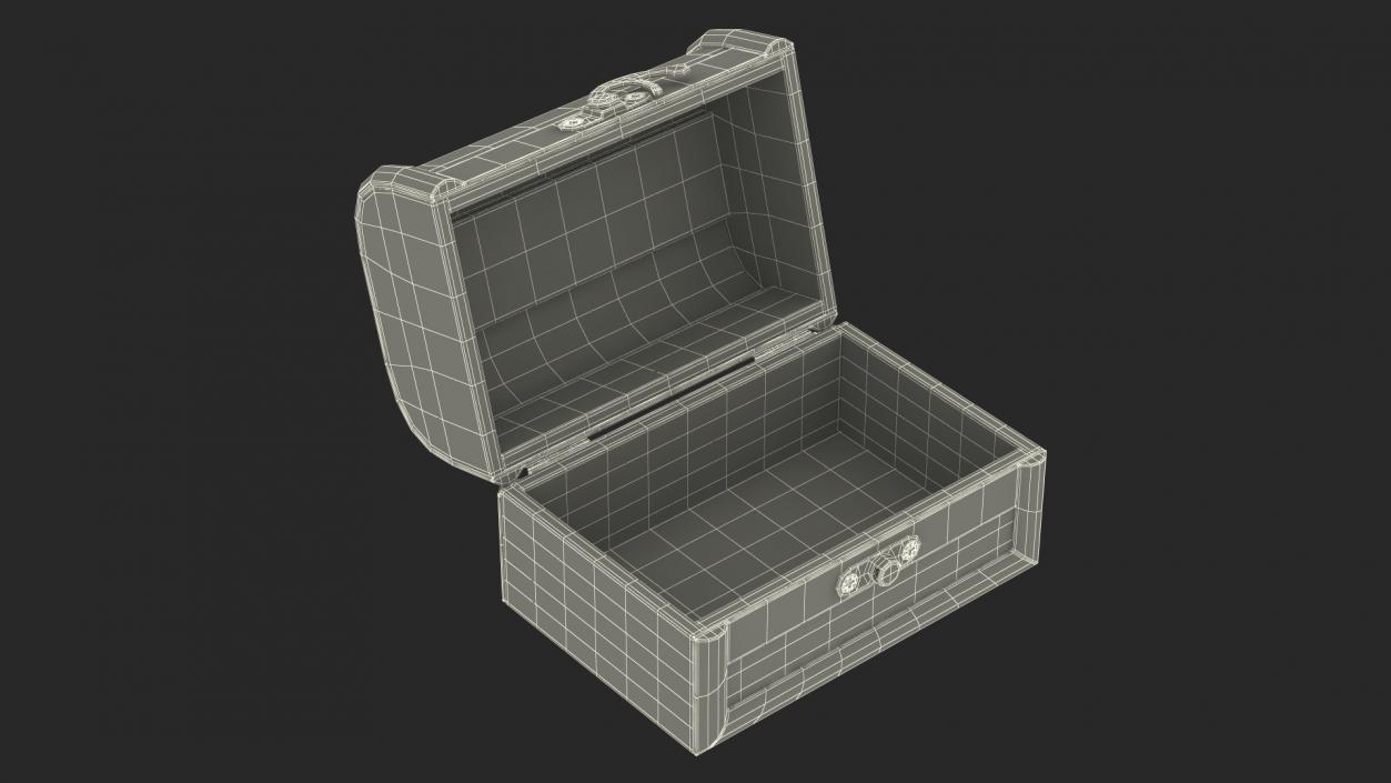 3D Empty Treasure Box model