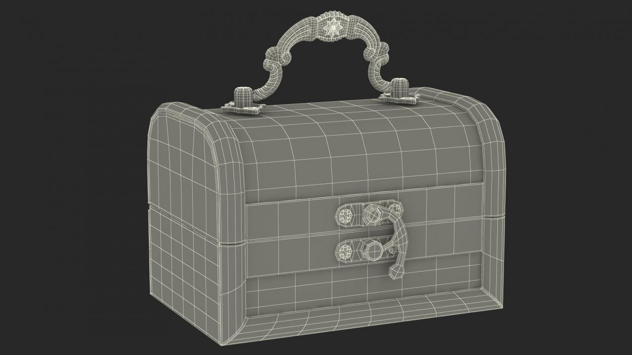 3D Empty Treasure Box model