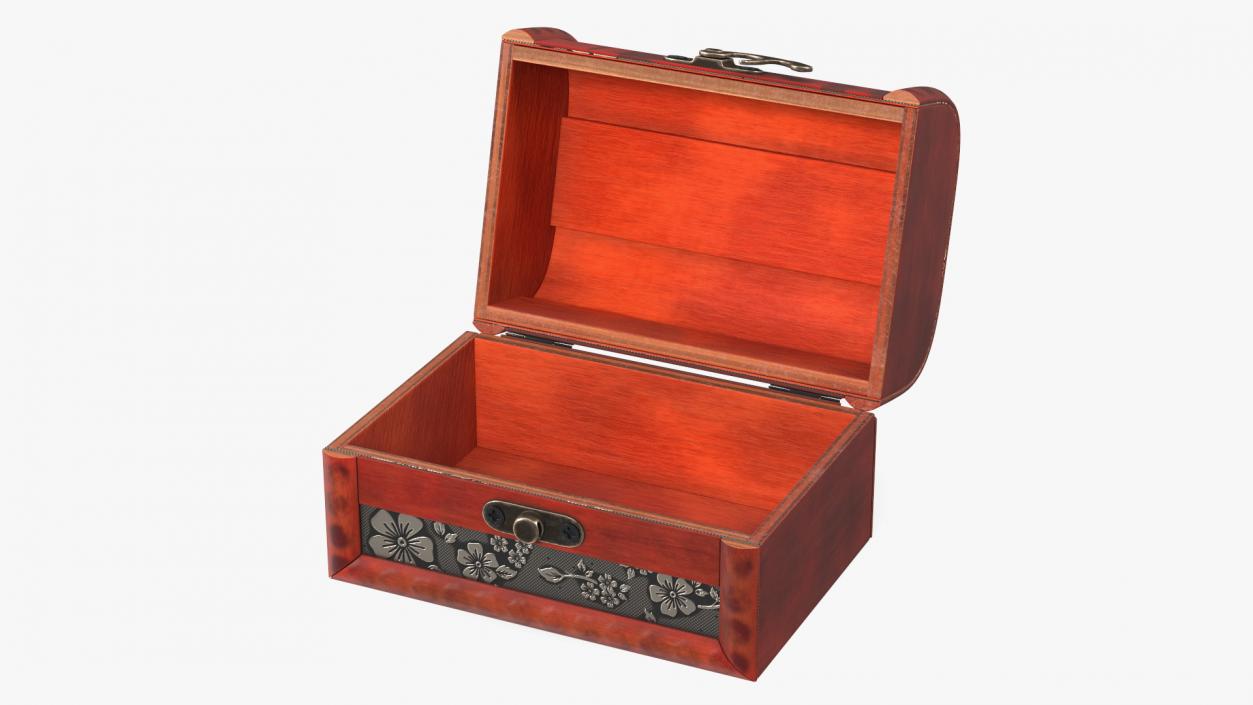 3D Empty Treasure Box model