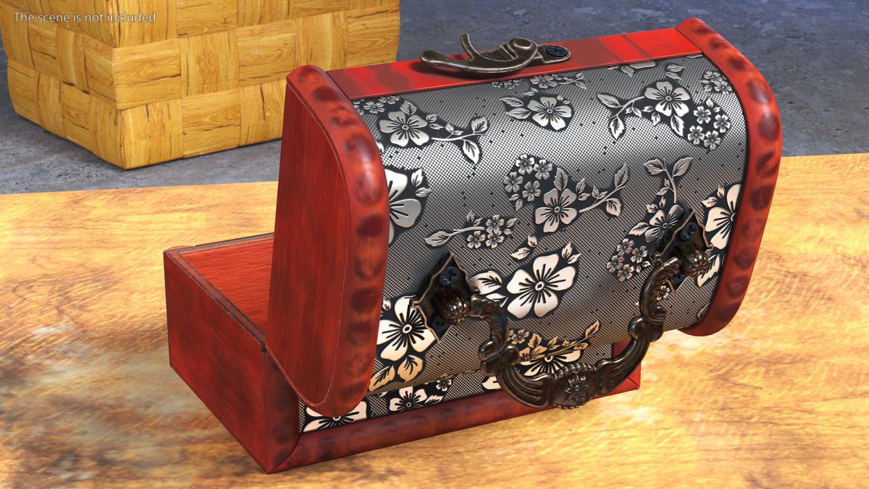 3D Empty Treasure Box model