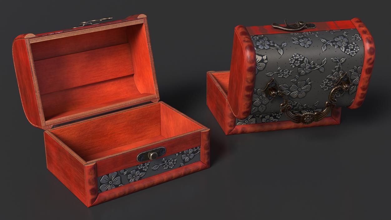 3D Empty Treasure Box model