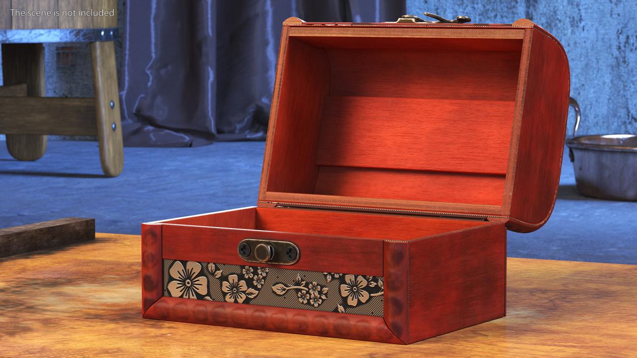 3D Empty Treasure Box model