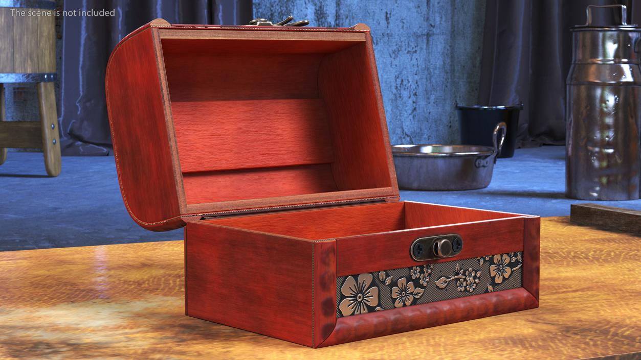 3D Empty Treasure Box model