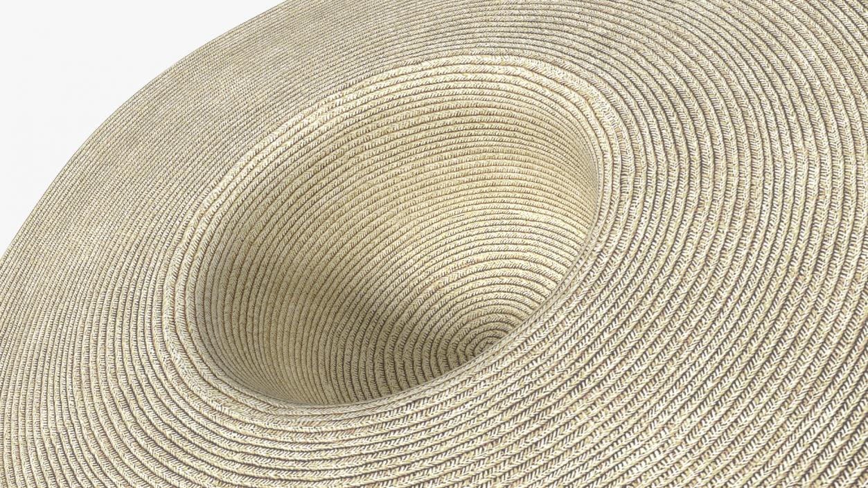 Women Straw Hat Yellow 3D