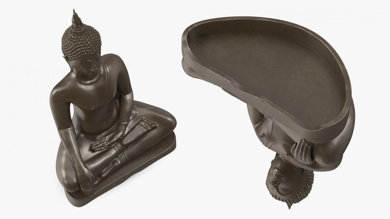 3D model Seated Buddha Bronze Sculpture