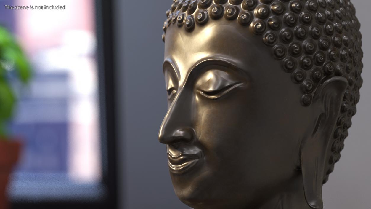 3D model Seated Buddha Bronze Sculpture