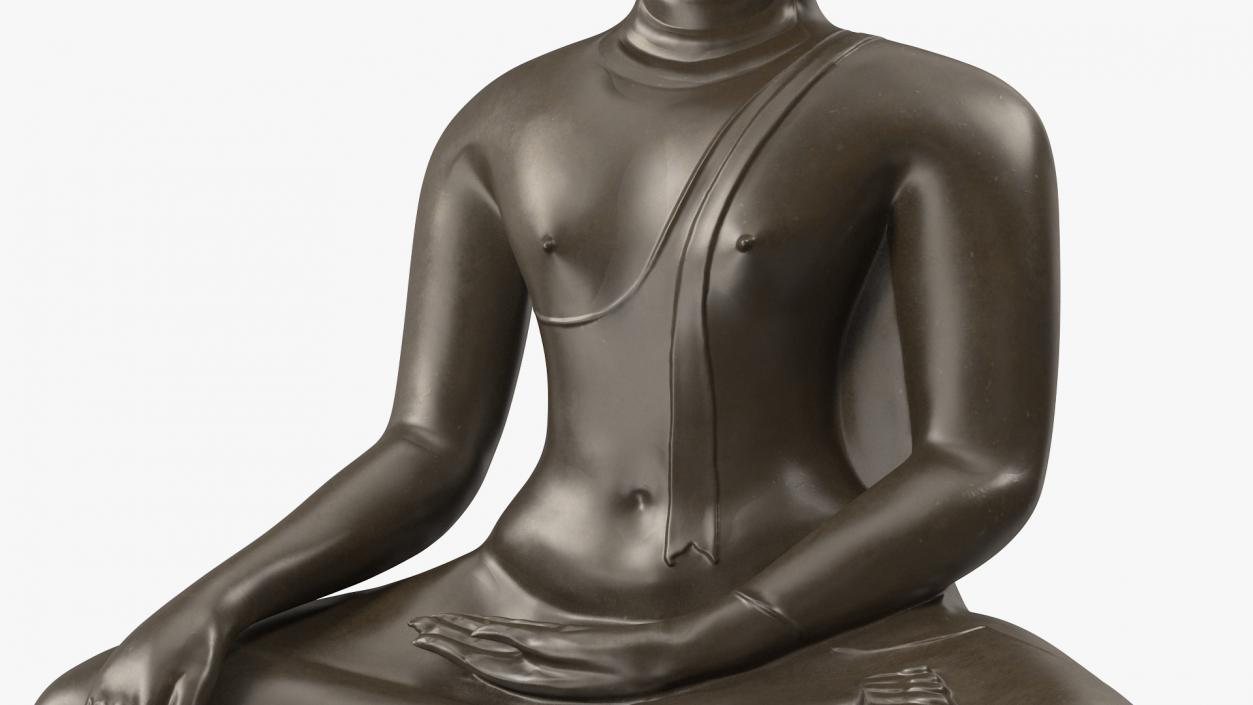 3D model Seated Buddha Bronze Sculpture