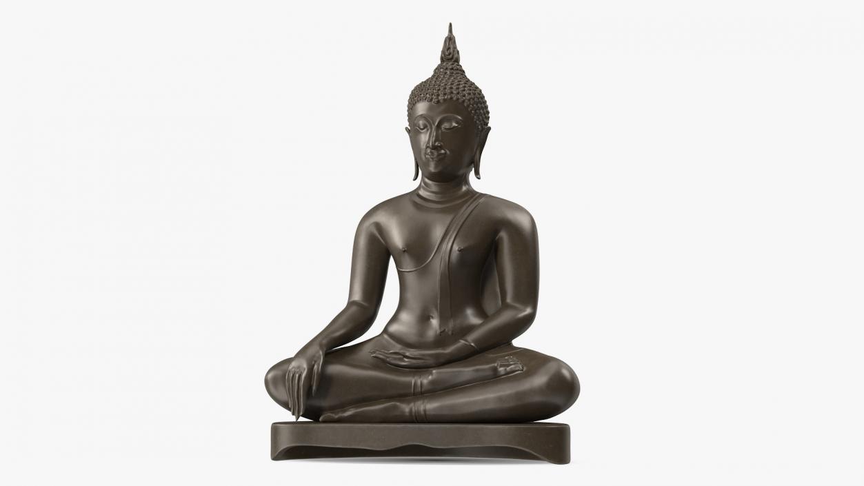 3D model Seated Buddha Bronze Sculpture