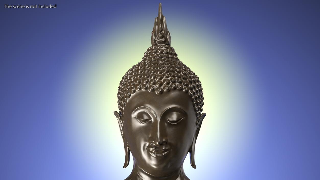 3D model Seated Buddha Bronze Sculpture