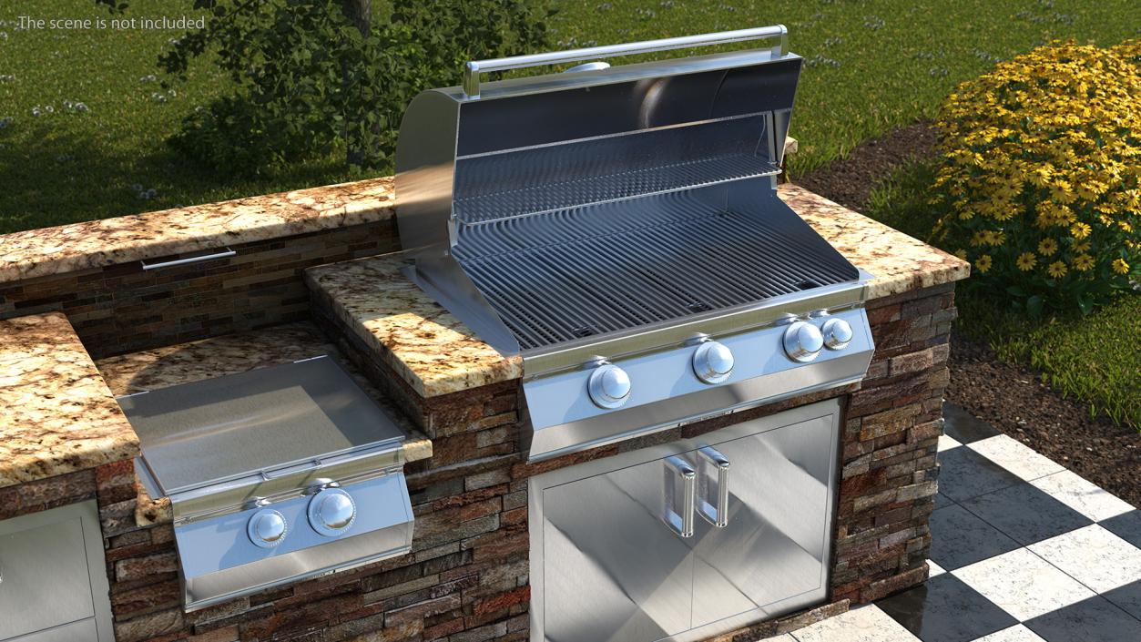 3D model Brick Outdoor Barbecue Kitchen