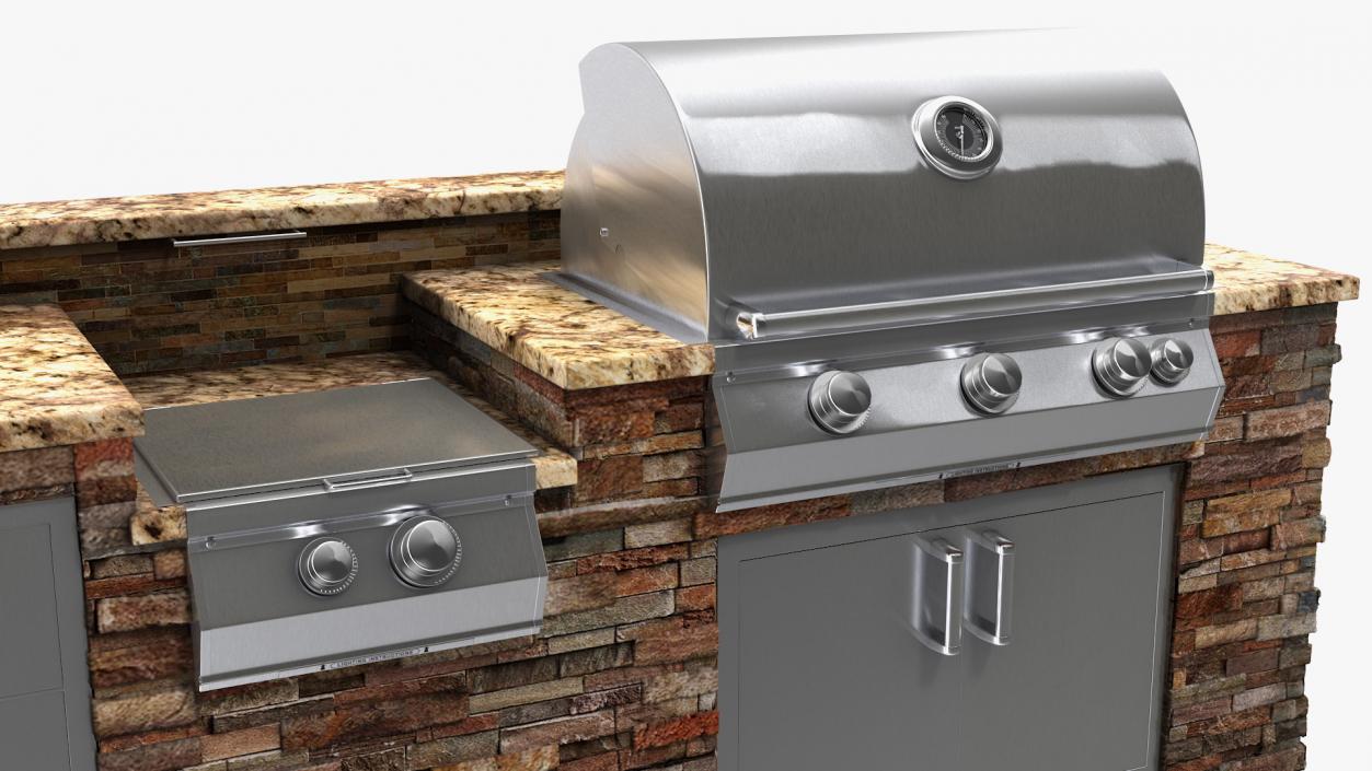 3D model Brick Outdoor Barbecue Kitchen