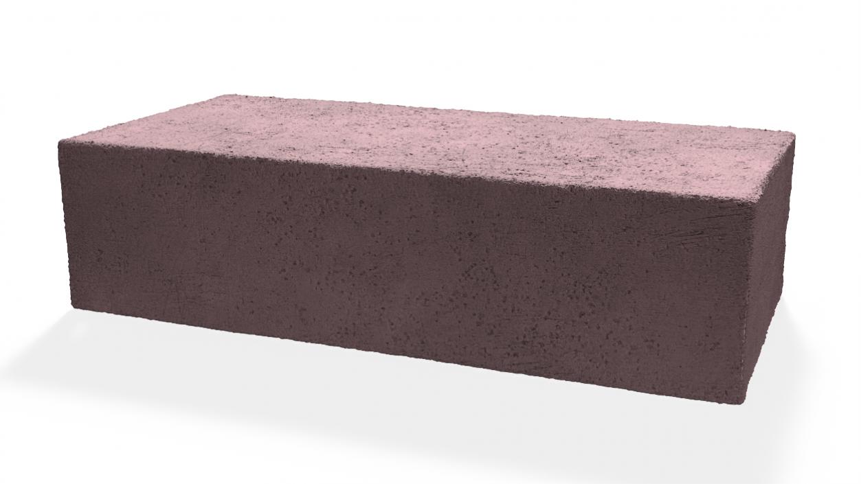 3D model Solid Sand Lime Block Red