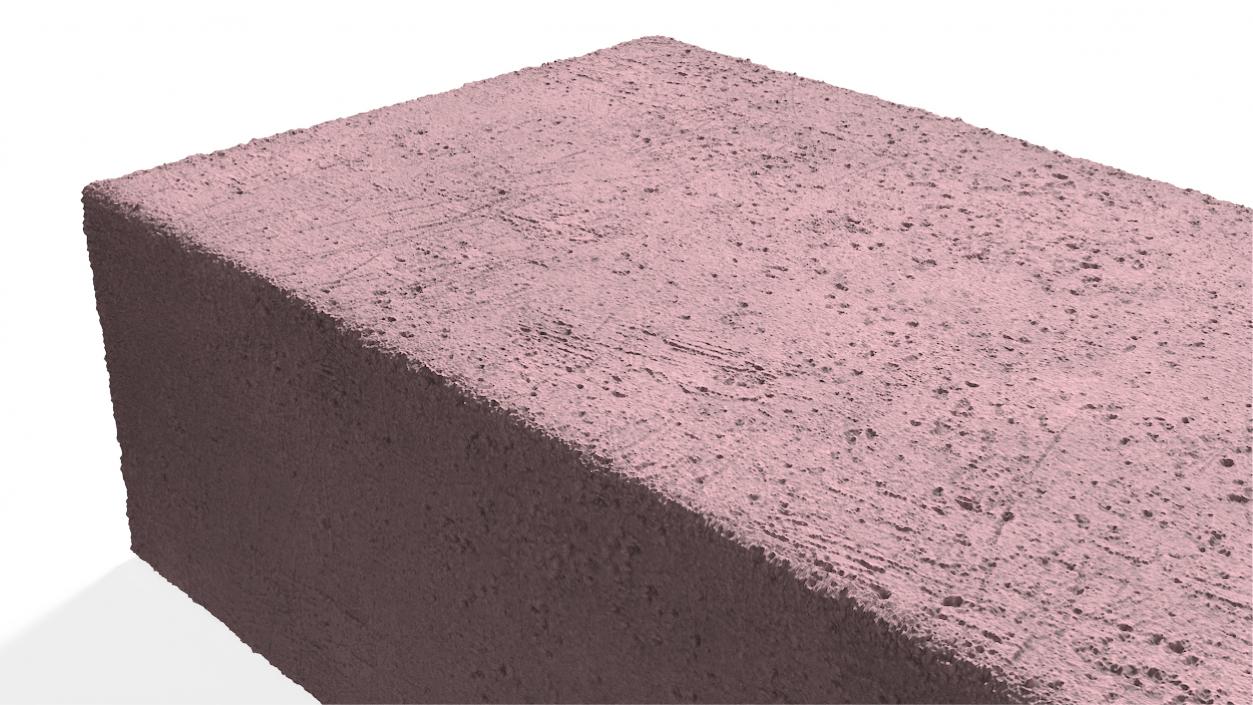 3D model Solid Sand Lime Block Red