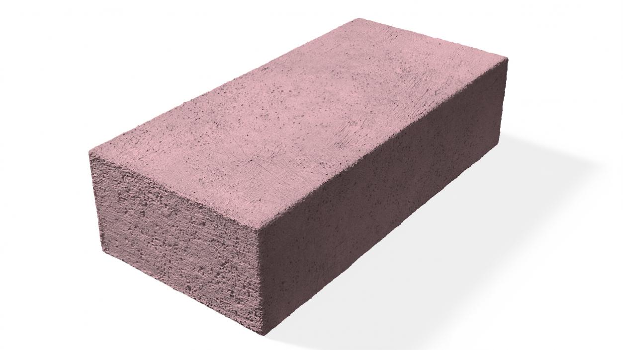 3D model Solid Sand Lime Block Red