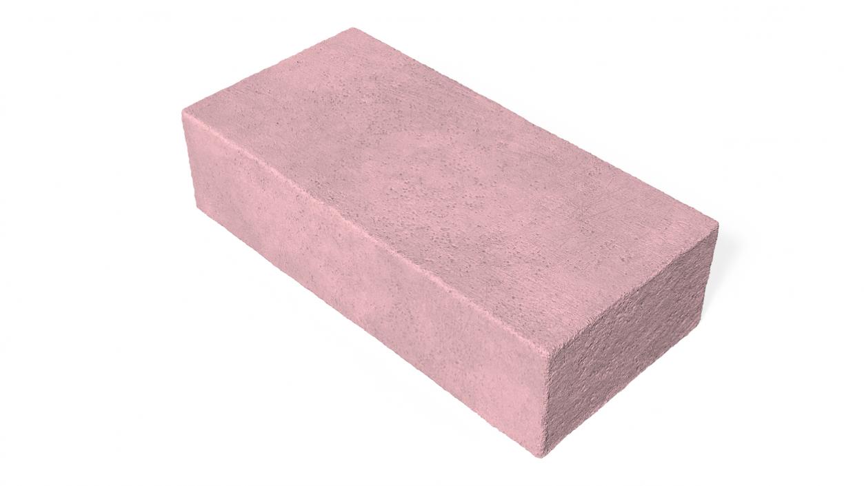 3D model Solid Sand Lime Block Red