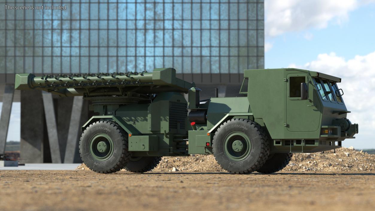 3D Used Khaki Mine Sweeper Vehicle Hydrema 910 model