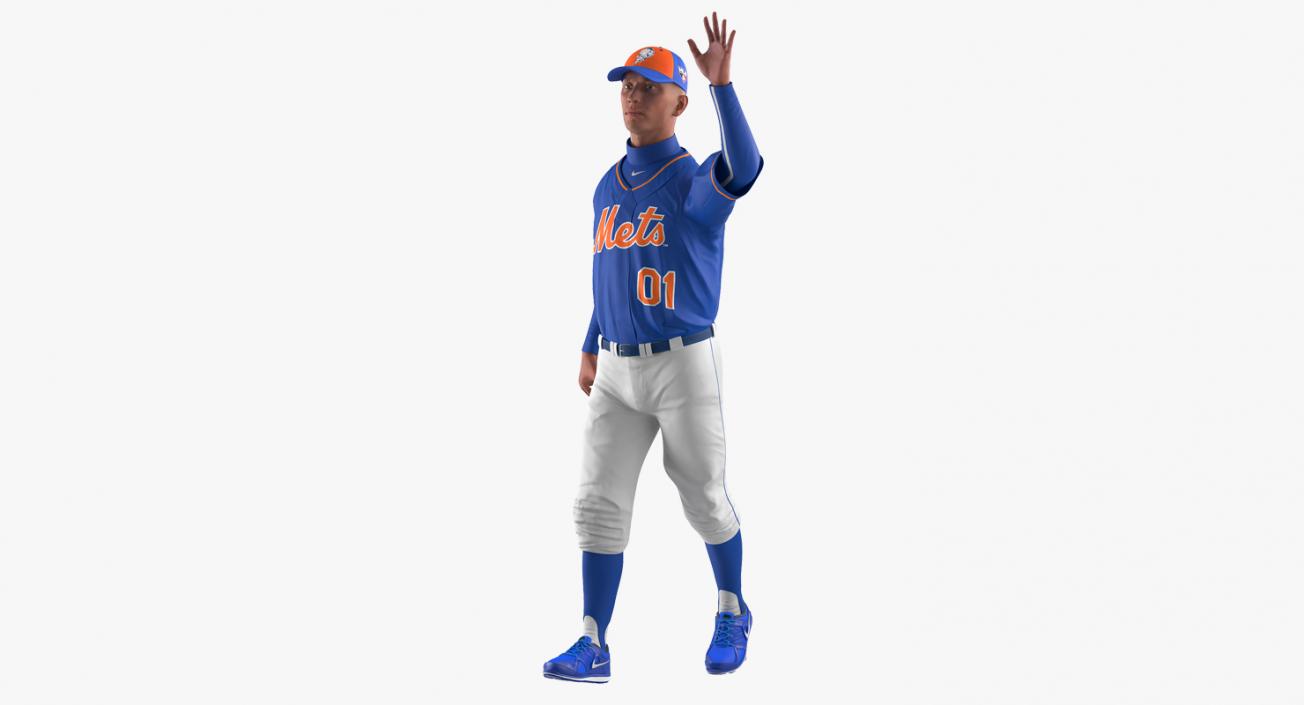 Baseball Player Rigged Mets 2 3D model