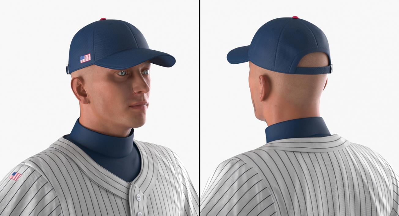 Baseball Player Rigged Mets 2 3D model