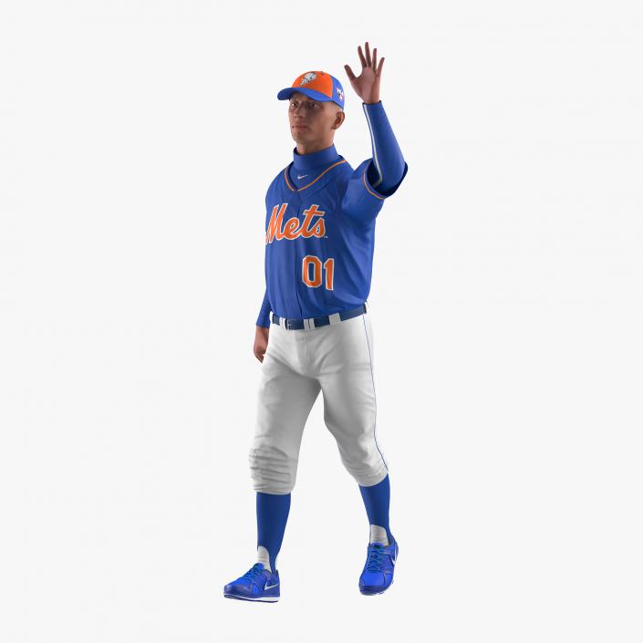 Baseball Player Rigged Mets 2 3D model