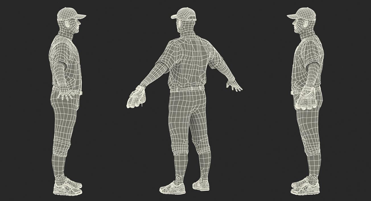 Baseball Player Rigged Mets 2 3D model