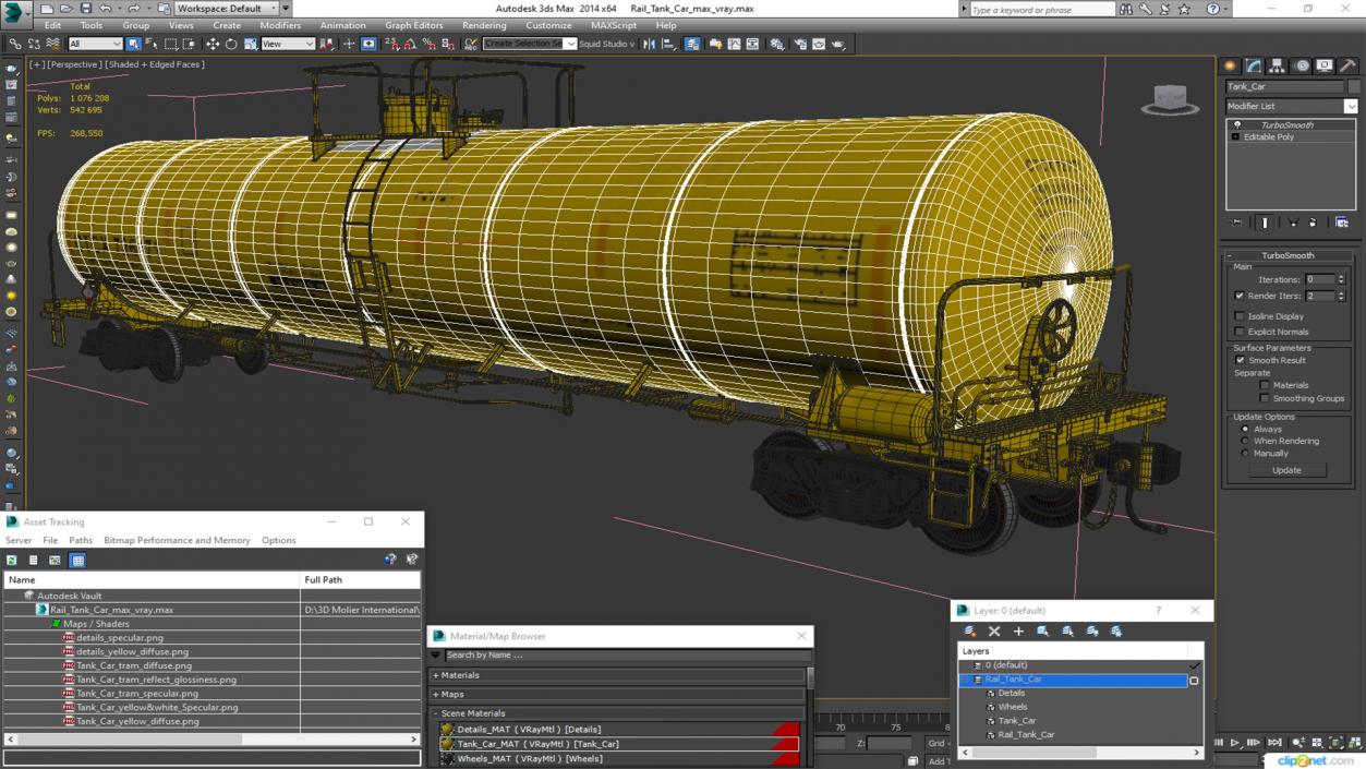 3D Rail Tank Car model