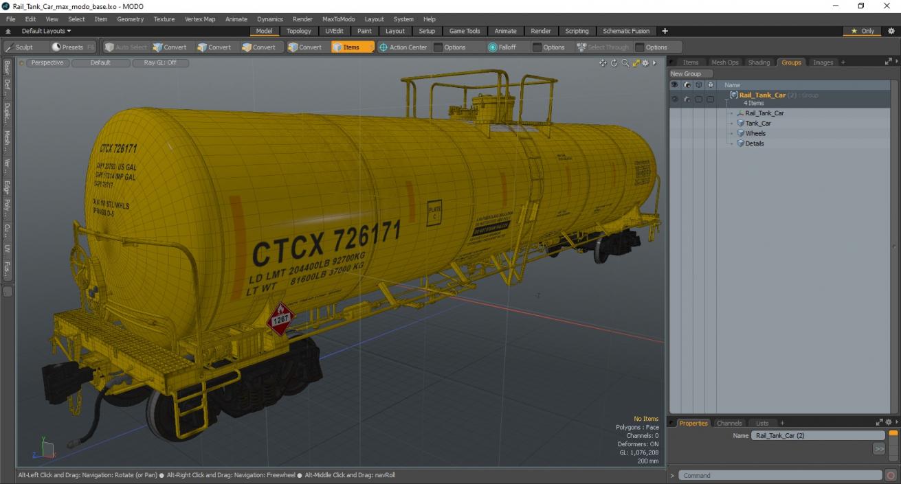 3D Rail Tank Car model