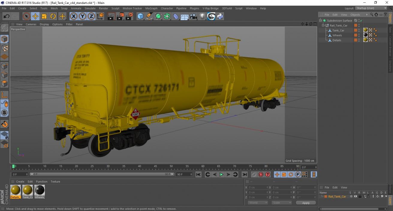 3D Rail Tank Car model