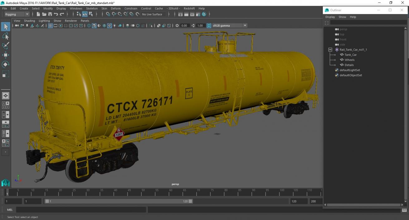 3D Rail Tank Car model