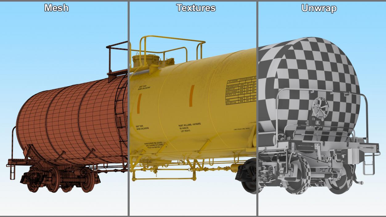 3D Rail Tank Car model