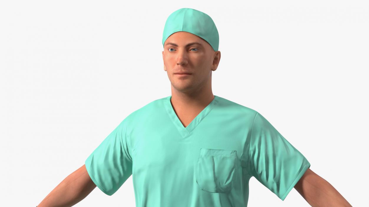 Asian Doctor wearing Gloves 3D