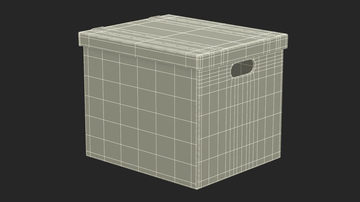 3D Carton Bankers Box model