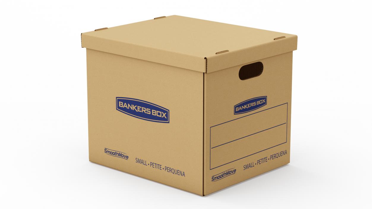 3D Carton Bankers Box model