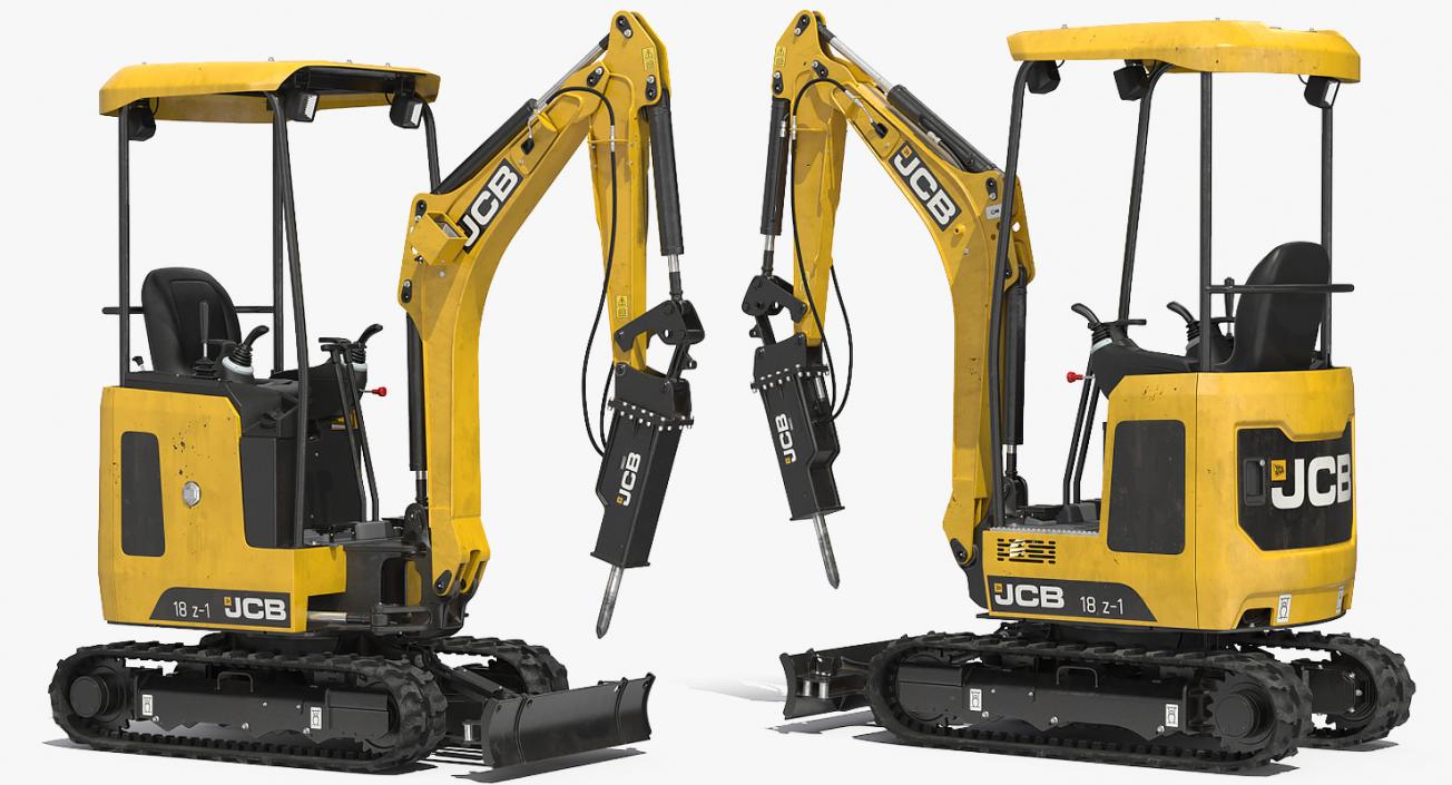 Mini Excavator JCB 3D Models Collection 3D model