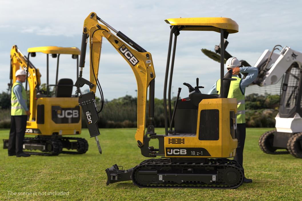 Mini Excavator JCB 3D Models Collection 3D model