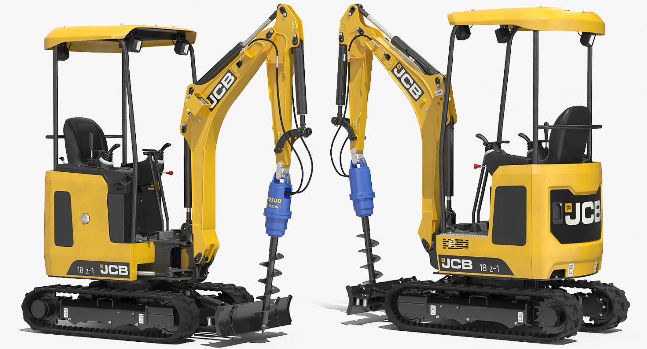 Mini Excavator JCB 3D Models Collection 3D model