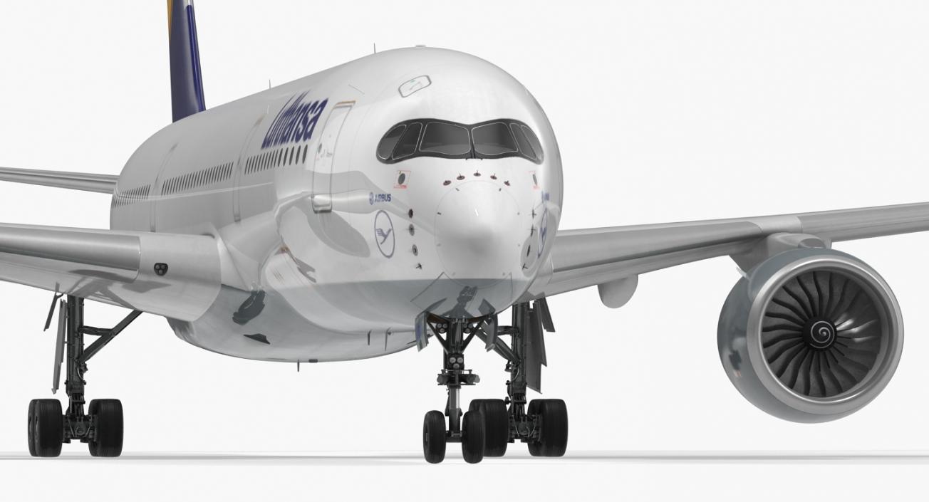 3D model Airbus A350-900 Lufthansa