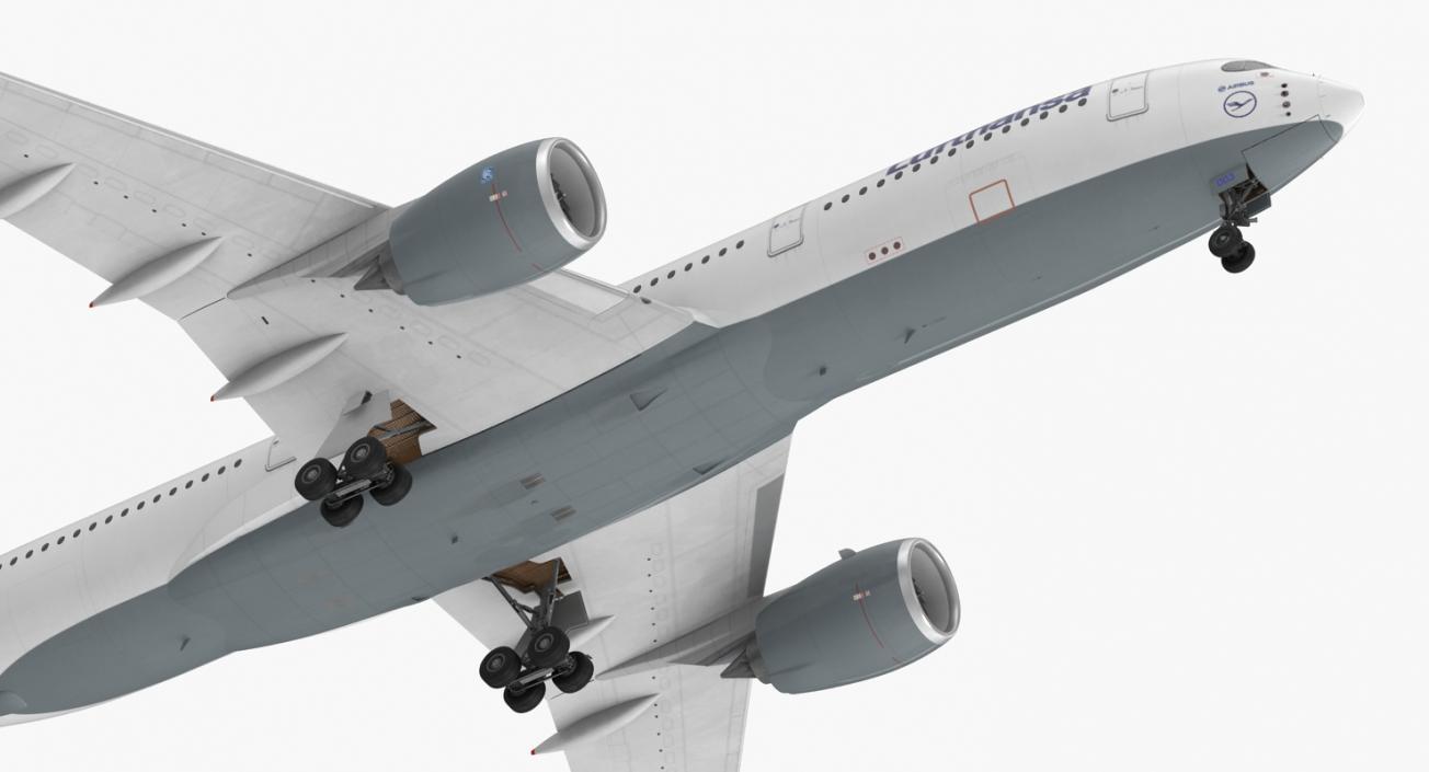 3D model Airbus A350-900 Lufthansa