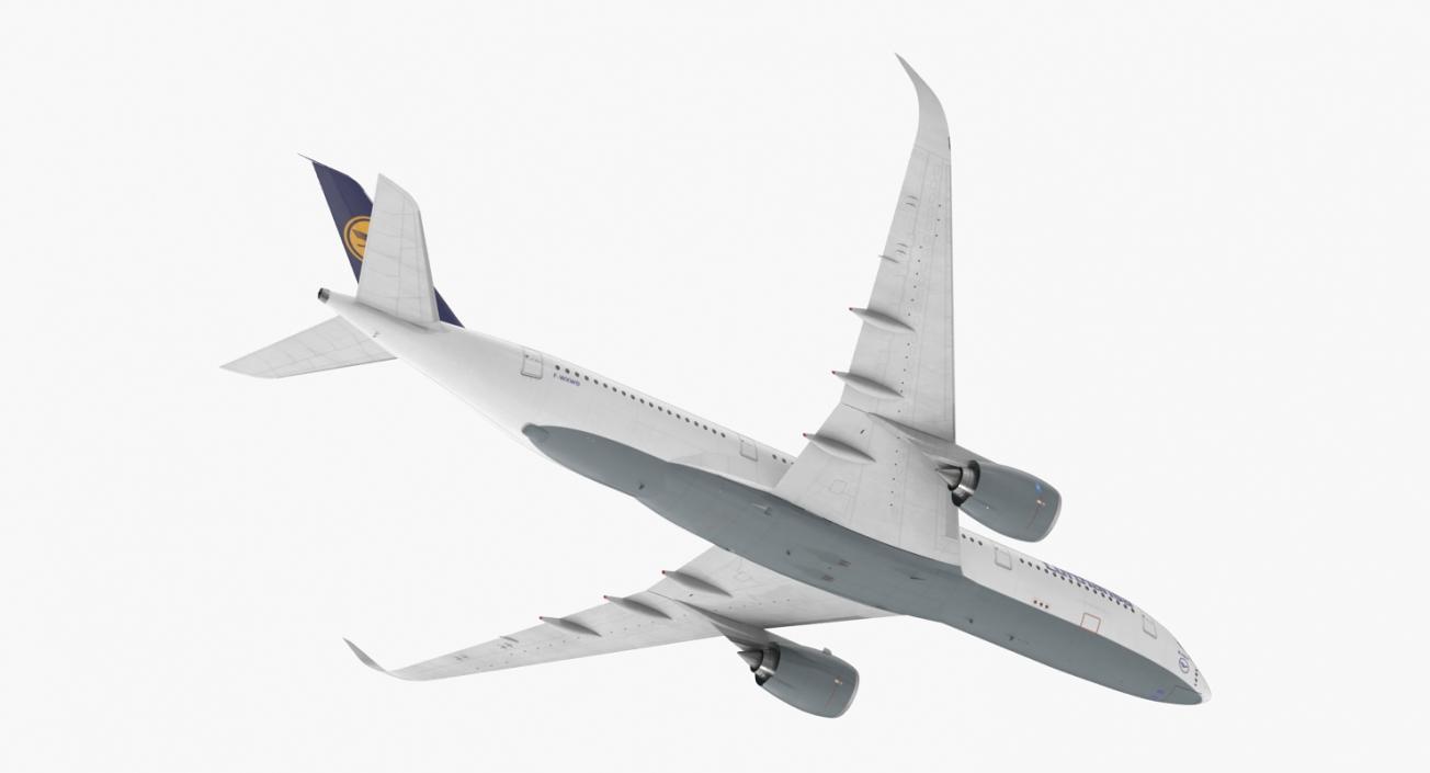 3D model Airbus A350-900 Lufthansa