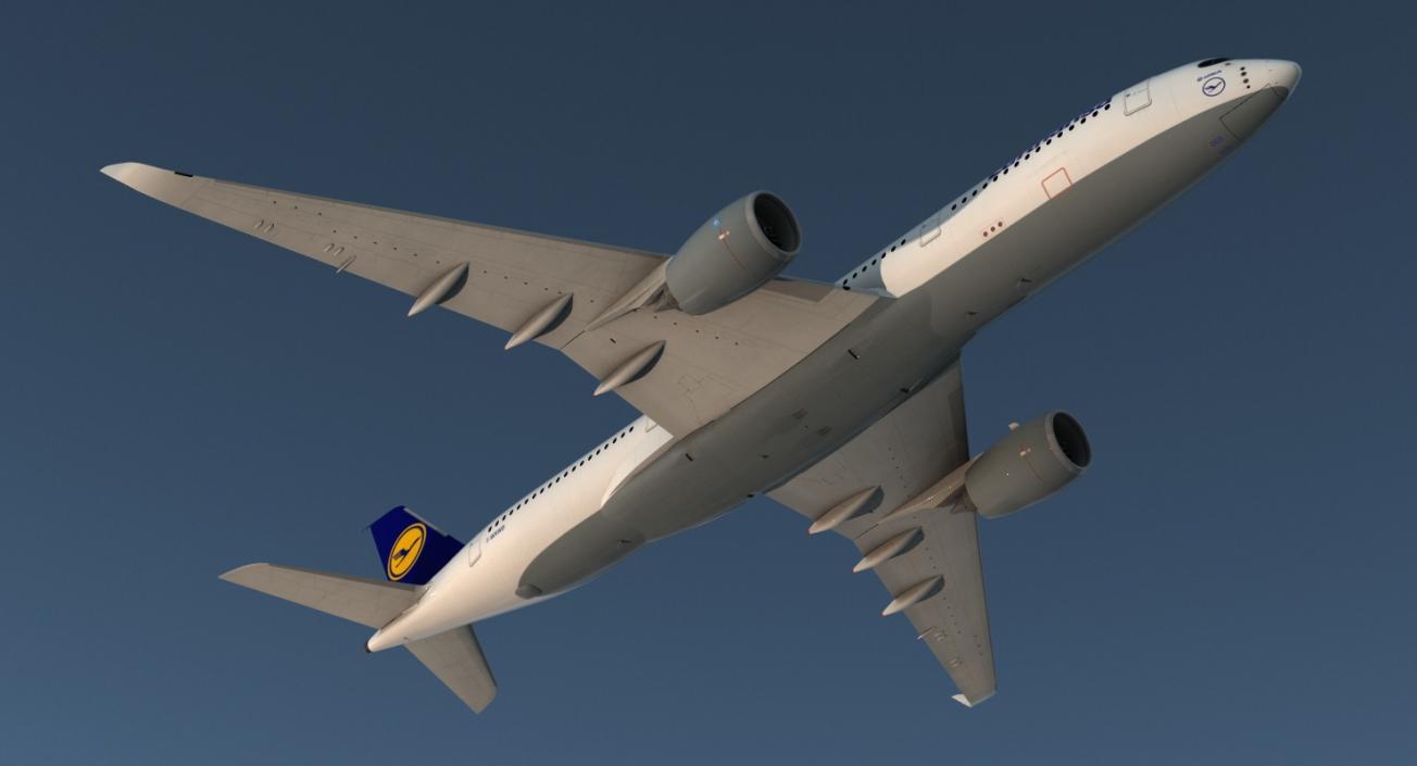 3D model Airbus A350-900 Lufthansa