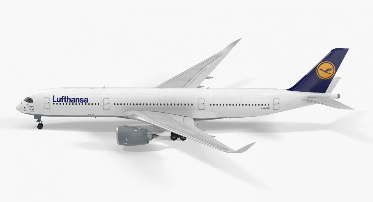 3D model Airbus A350-900 Lufthansa