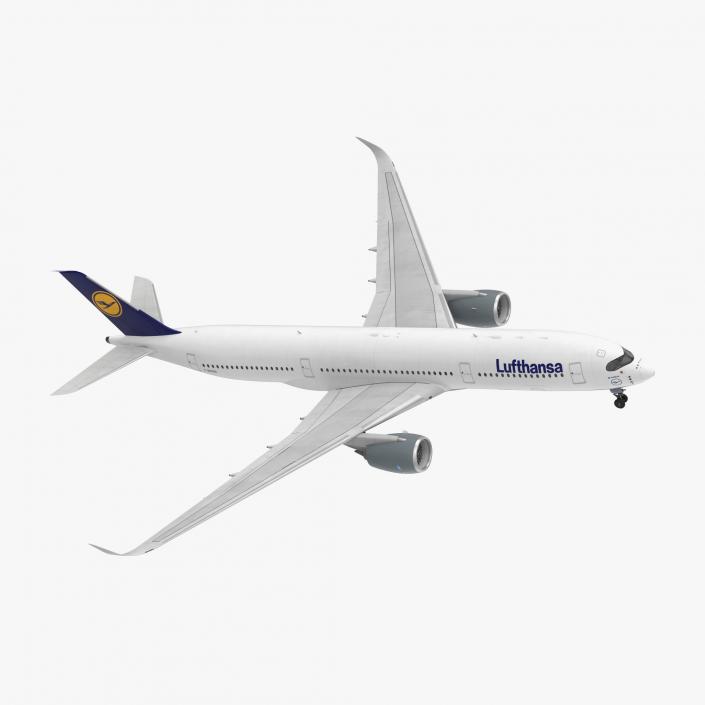 3D model Airbus A350-900 Lufthansa