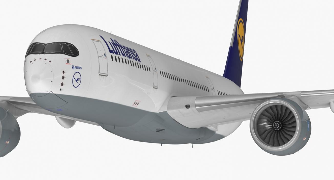 3D model Airbus A350-900 Lufthansa