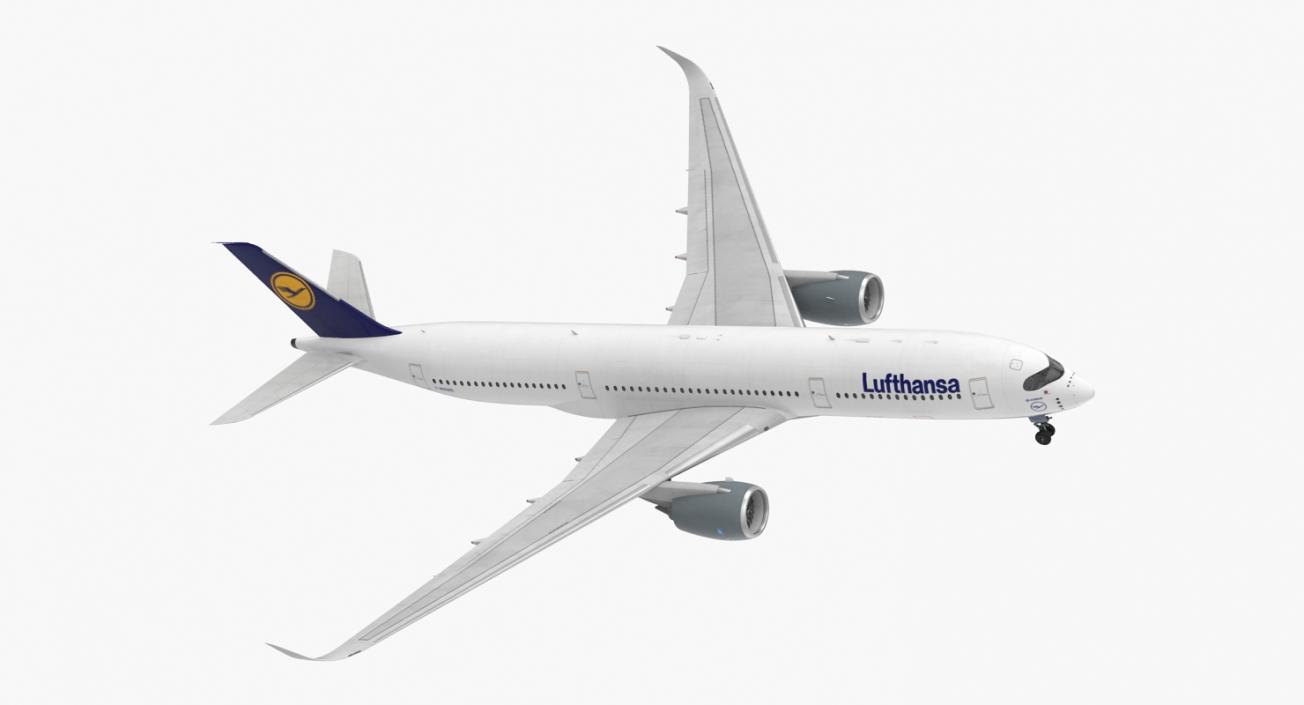 3D model Airbus A350-900 Lufthansa