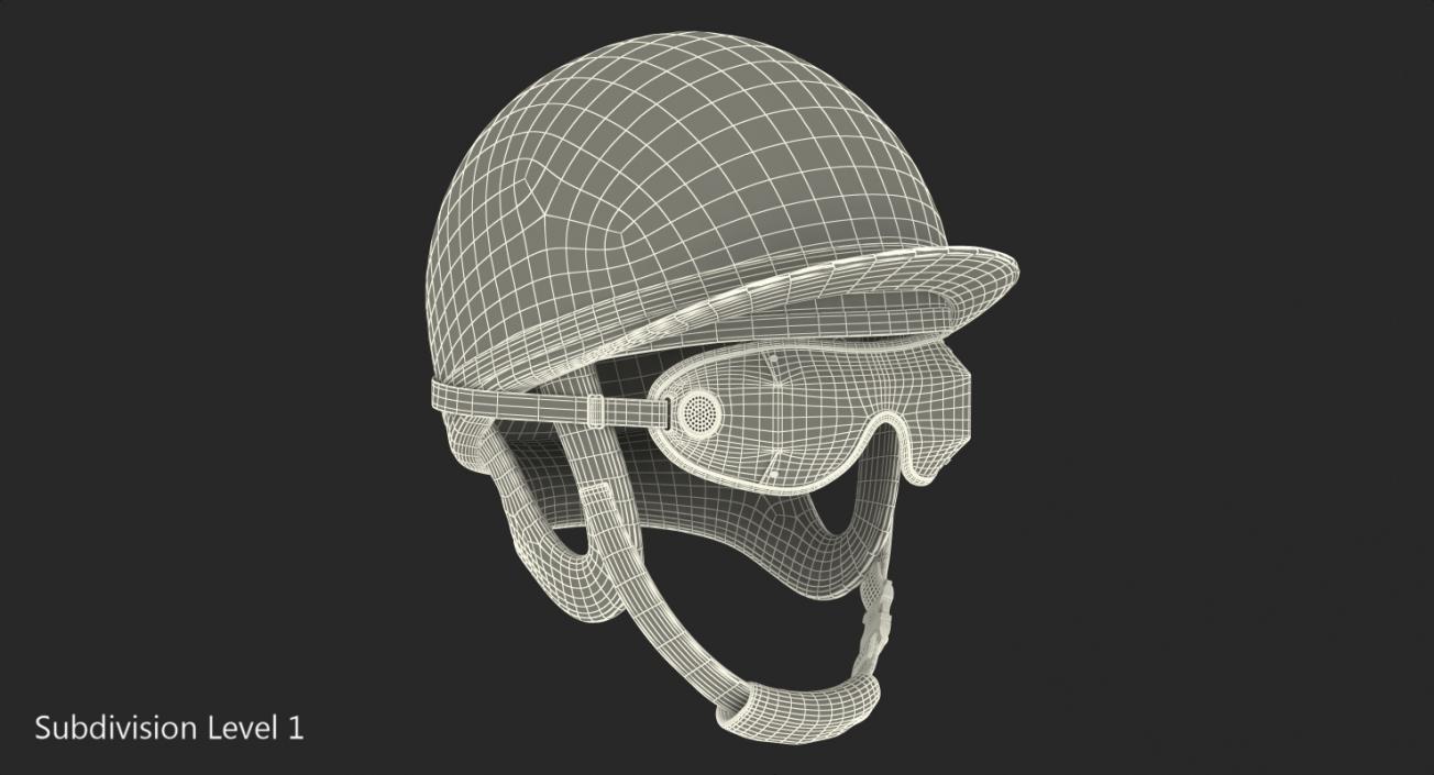 Jockeys Racing Helmet With Goggles 3D model