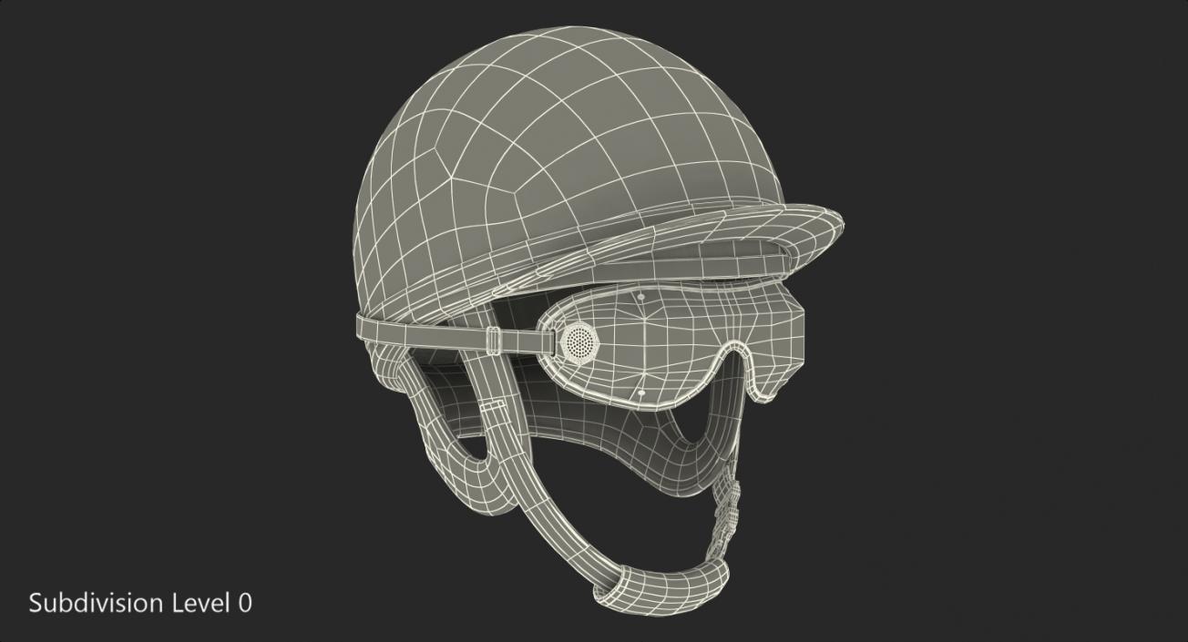 Jockeys Racing Helmet With Goggles 3D model